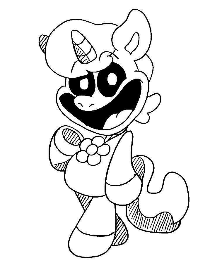 Smiling Critters Coloring Page