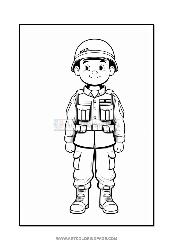 Soldier Inside Cave Coloring Page PDF Vol 7 For All Age