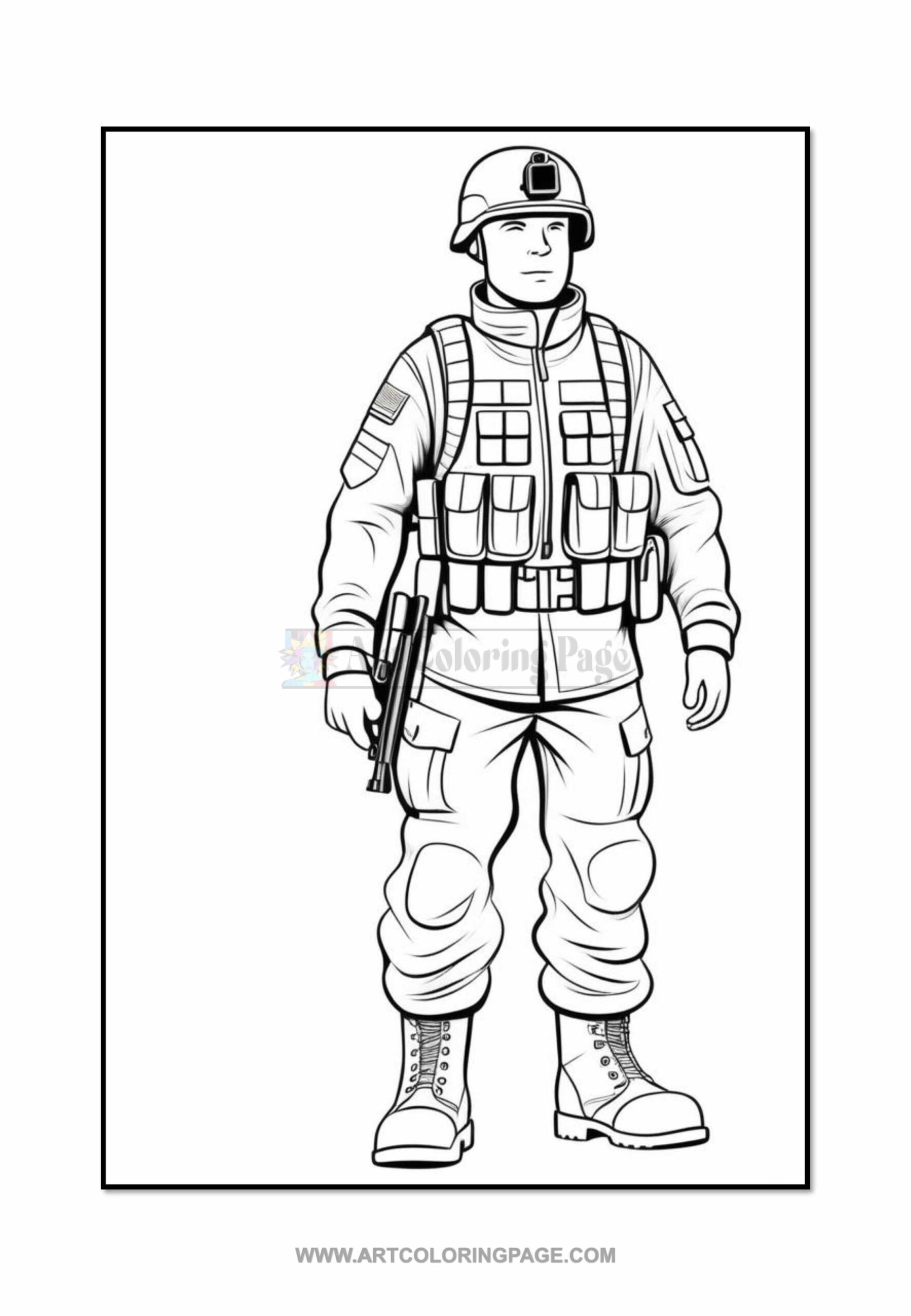 soldier inside cave coloring page pdf free