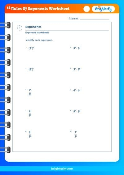 Solved First 10 QuestionExponent Rules Review Worksheet Chegg 