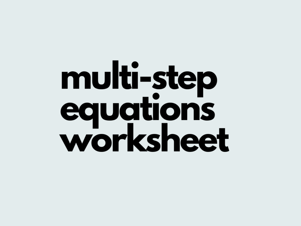Solving Equations Stained Glass 4 Worksheets Two Step Multi 
