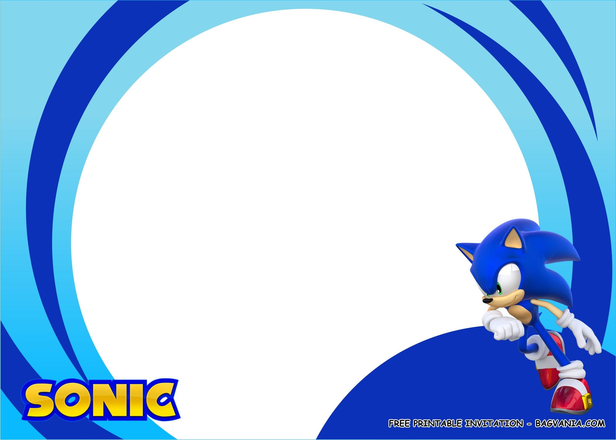Sonic Birthday Invitations Template Free