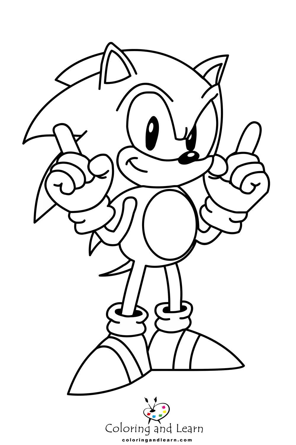 sonic free coloring pages