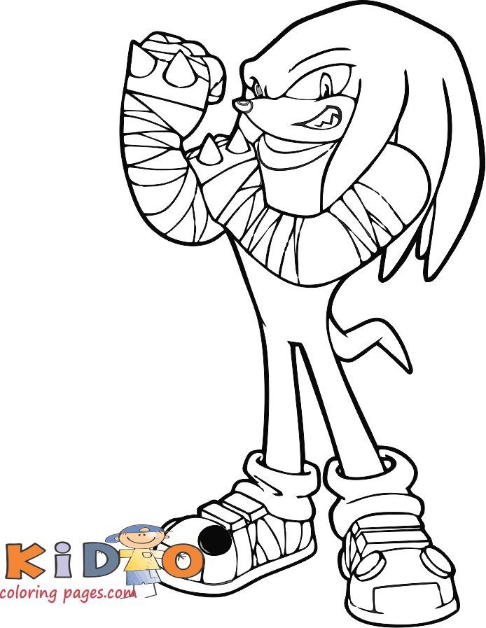 Sonic Knuckles Coloring Pages Coloring Home