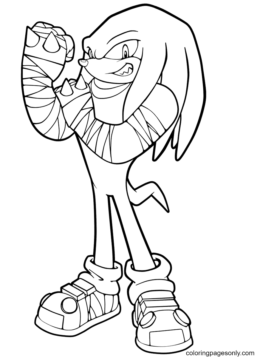 Sonic Knuckles Coloring Pages Coloring Home