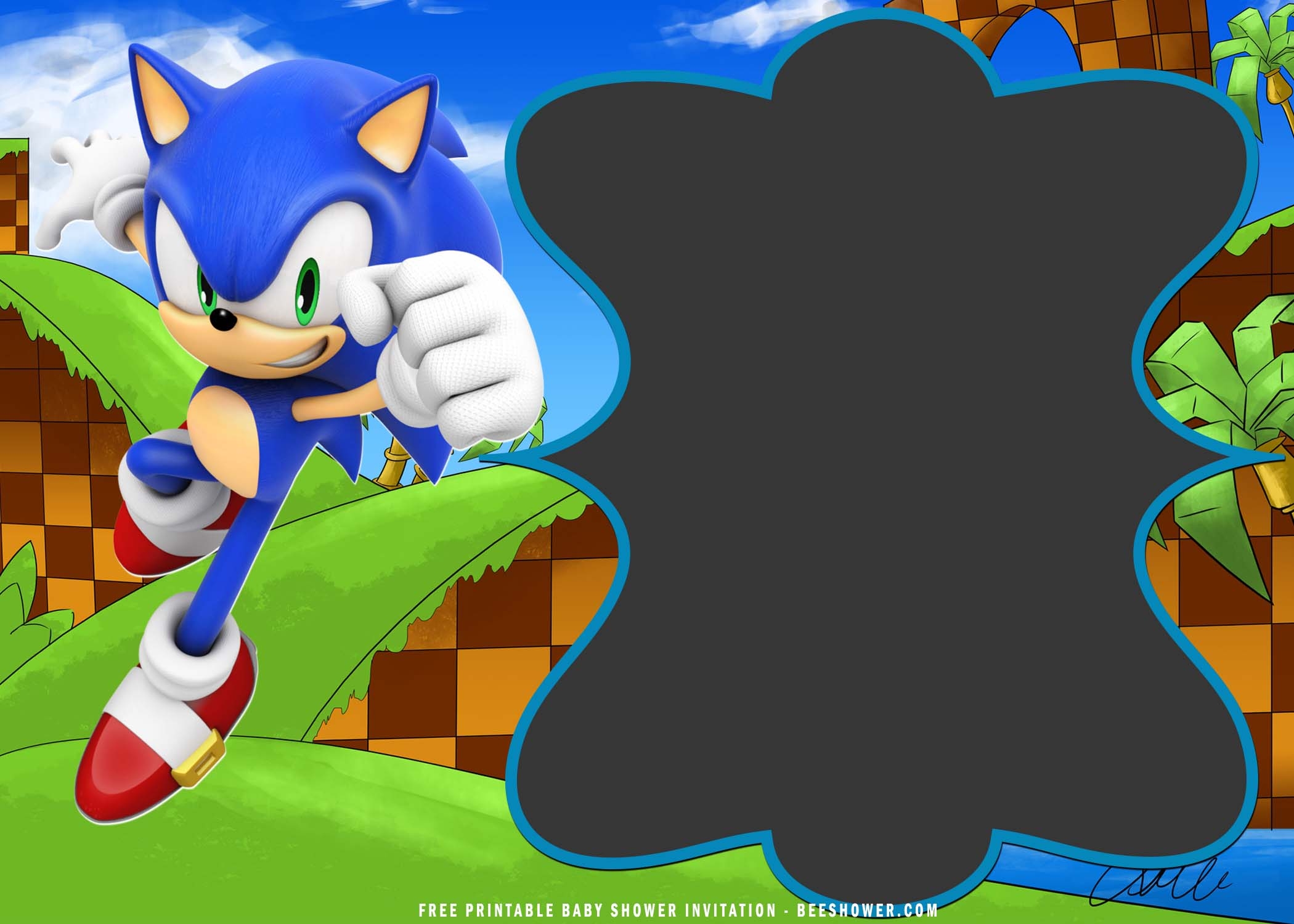 sonic invitation template