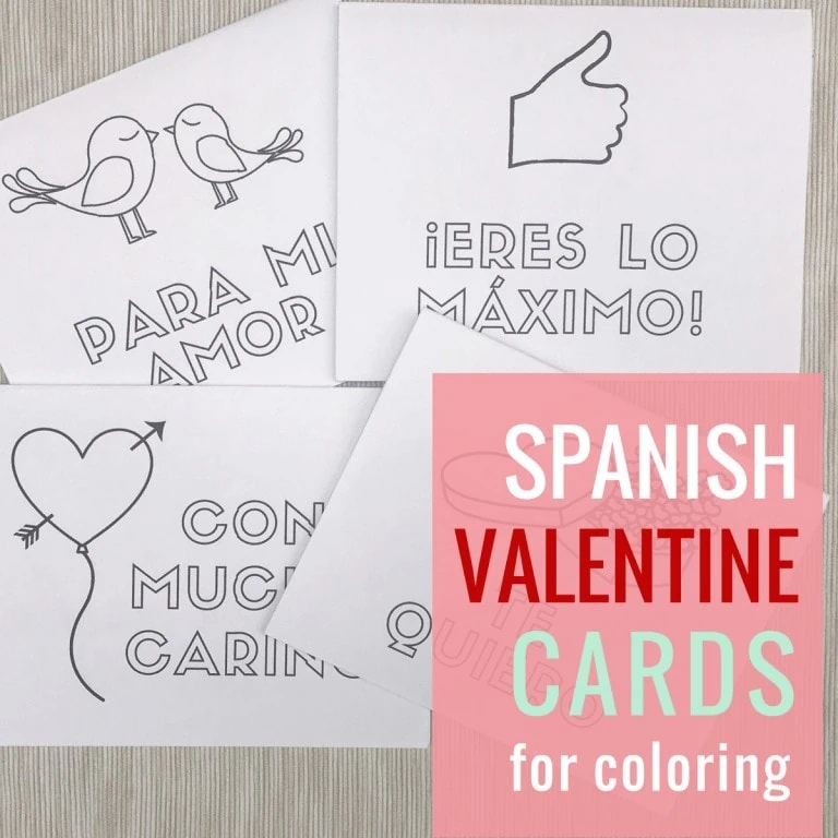 Spanish Valentine 39 s Day Cards Free Printables For D a Del Amor