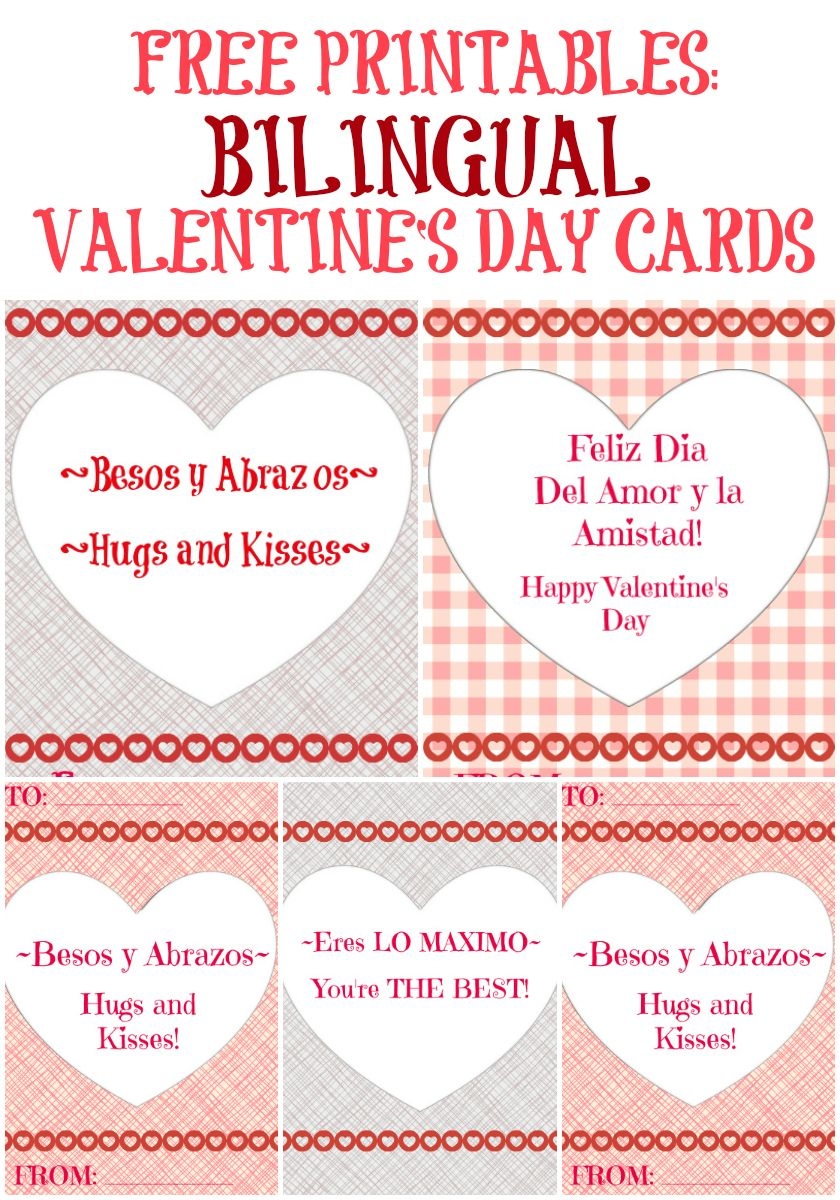 Spanish Valentines Day Cards Printable Harold L Grove