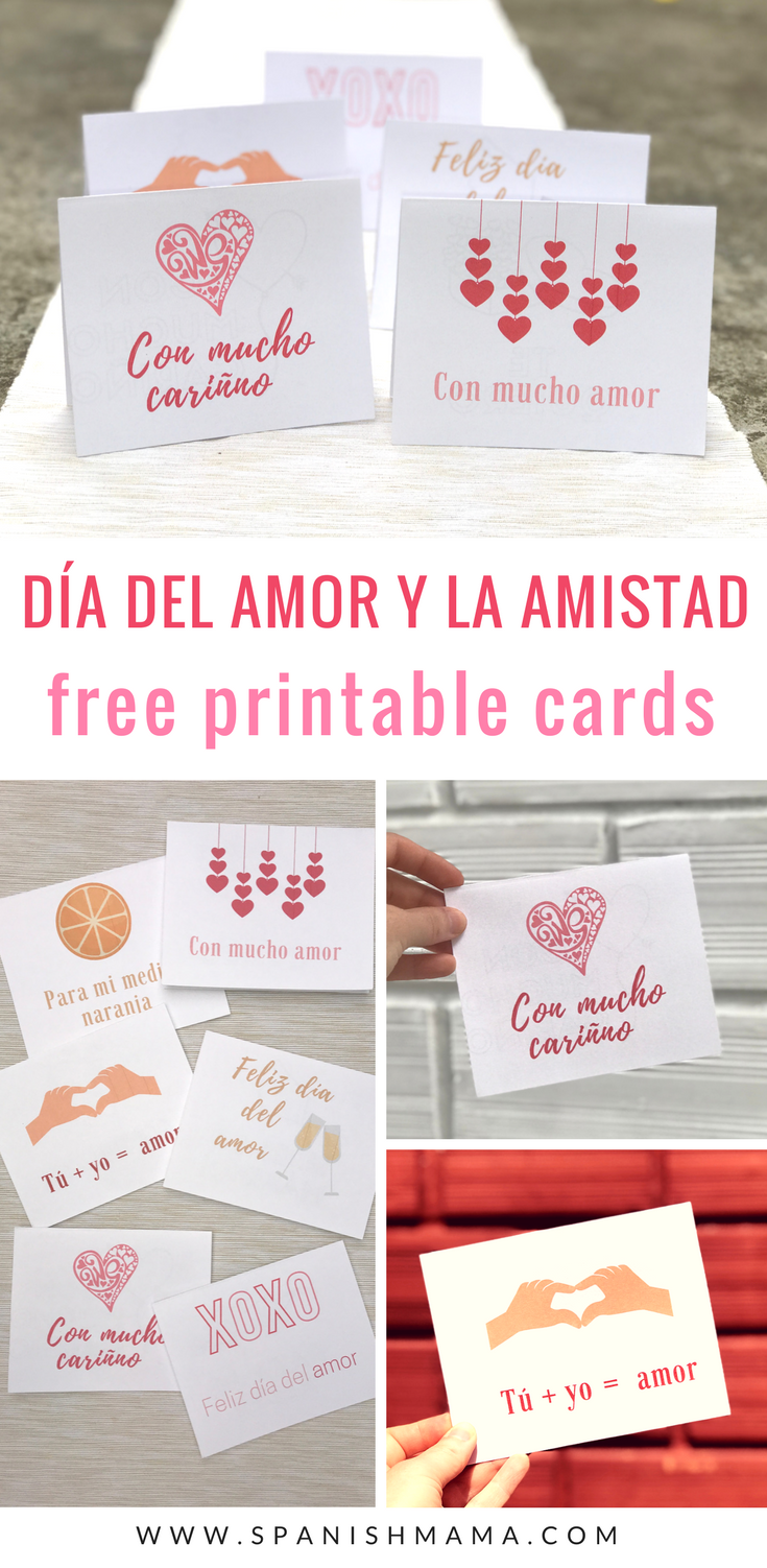 free printable spanish valentine's day cards