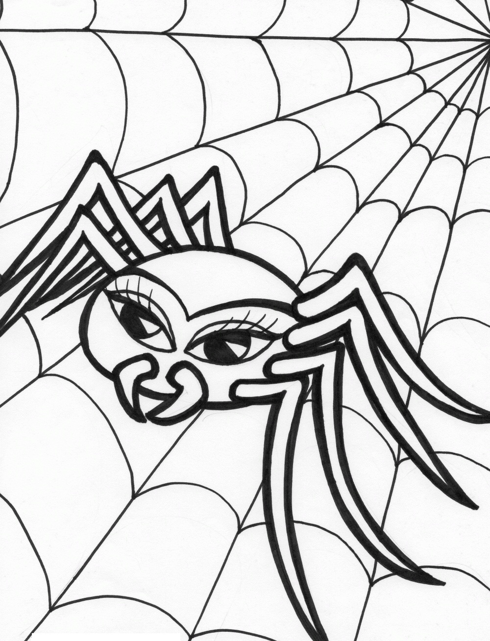 Spider Coloring Pages For Kids Animal Place