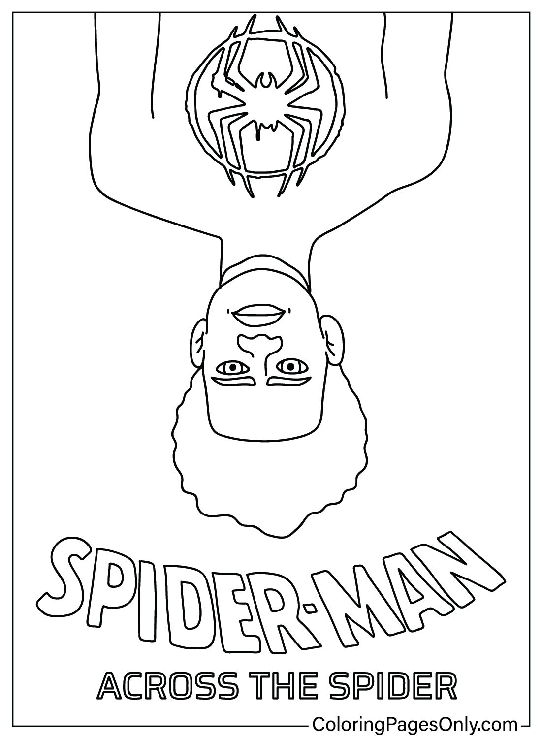 Spider Man Across The Spider Color Page Free Printable Coloring Pages