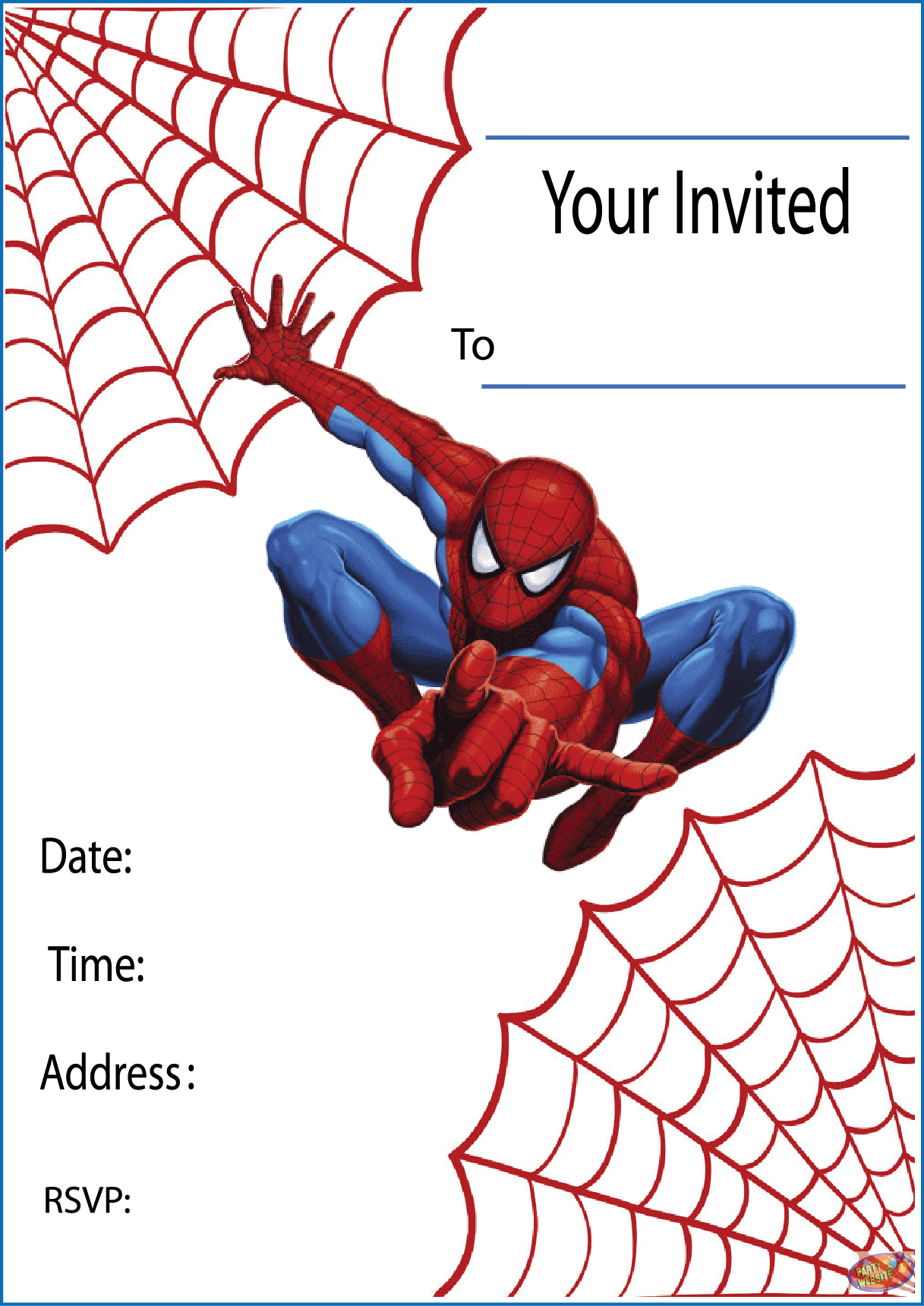 Spiderman Invitation Template Free Nisma Info