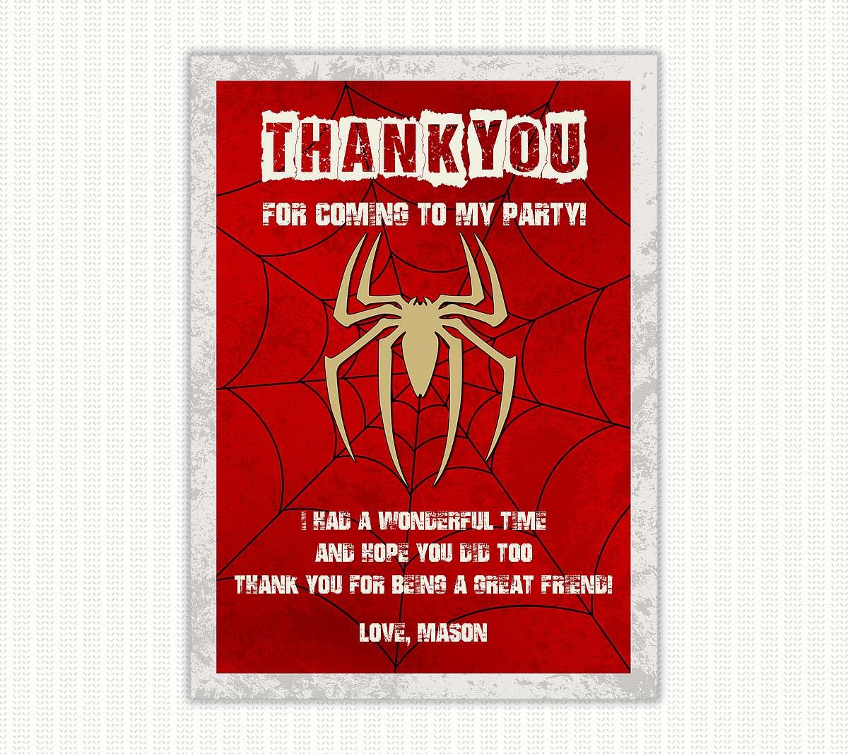 Spiderman Thank You Cards Printable Printable Word Searches