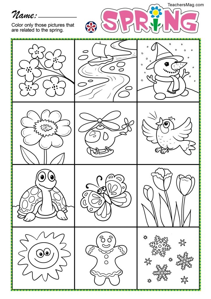 Spring Themed Worksheets For Preschool 2 TeachersMag Printable Worksheets