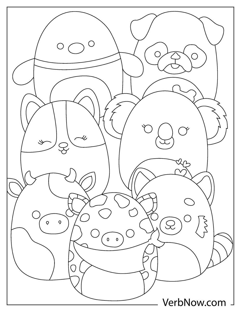 Coloring Book Squishmallows Coloring Page