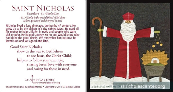 St Nicholas Prayer Card Printable Printable Templates