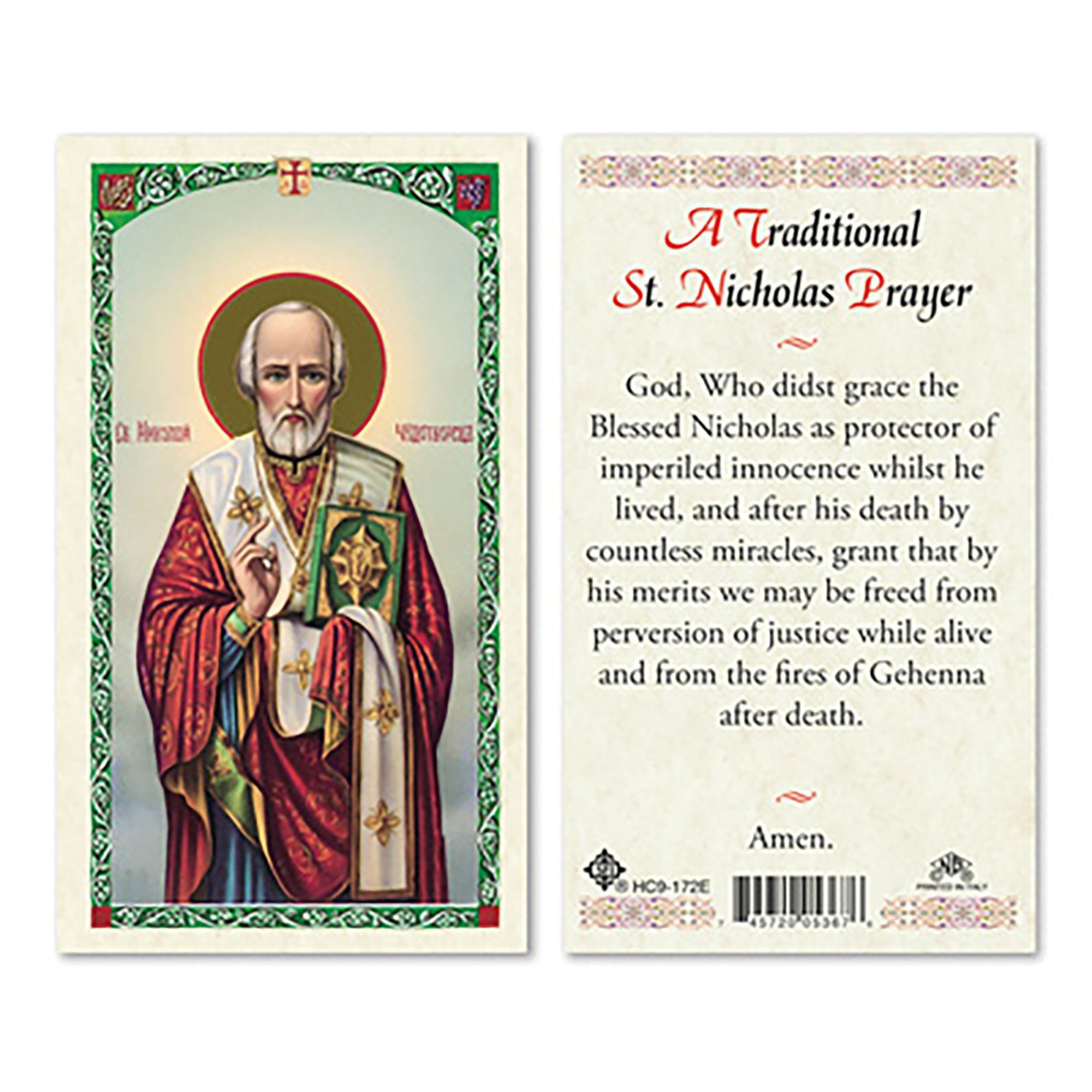 St Nicholas Prayer Card Printable Printable Templates Protal