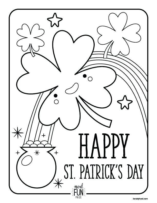 st patrick day coloring pages free