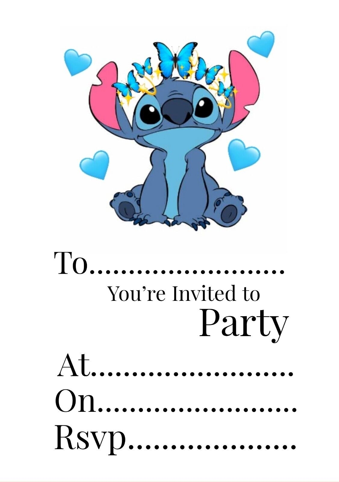 children's birthday party invitation template