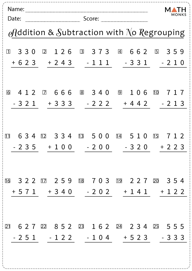 Subtraction Drills Part 3 2nd Grade 3rd Grade Math Worksheet 