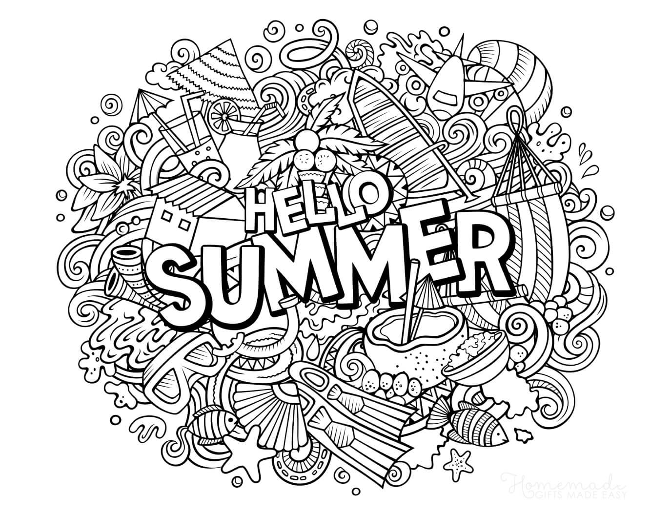 free coloring pages summer