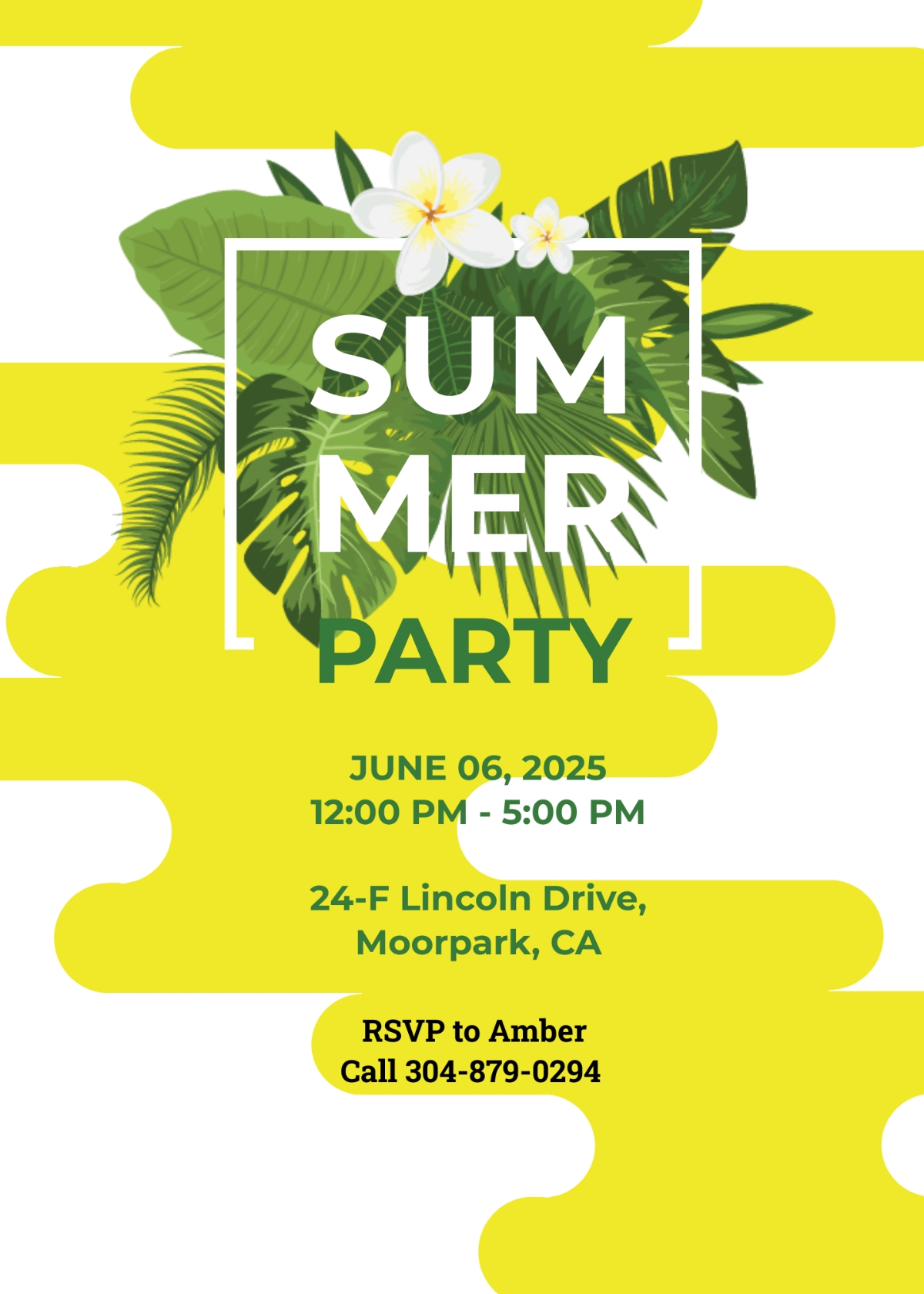 Summer Party Invitation Template Edit Online Download Example 