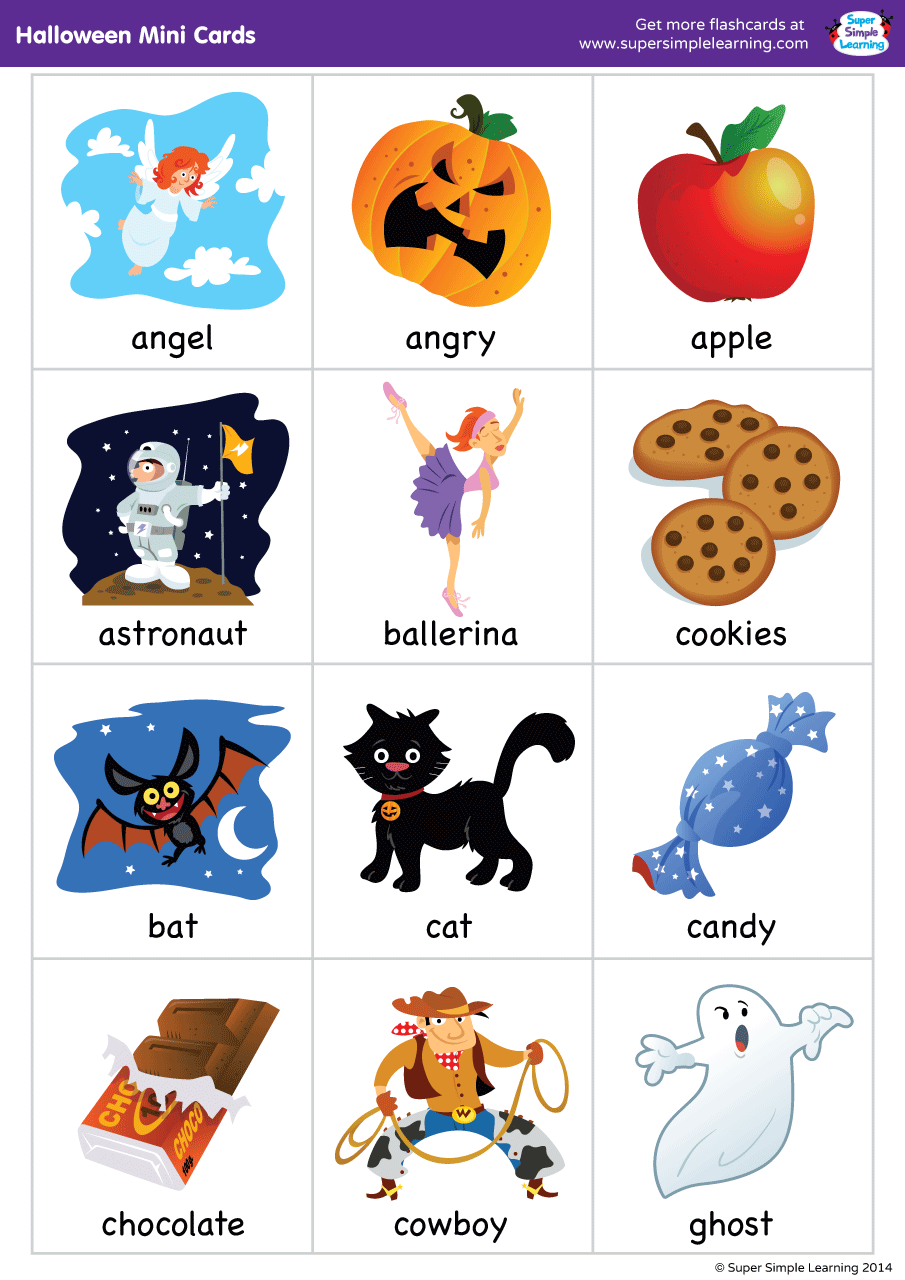 Super Simple Songs Halloween Mini Cards Super Simple