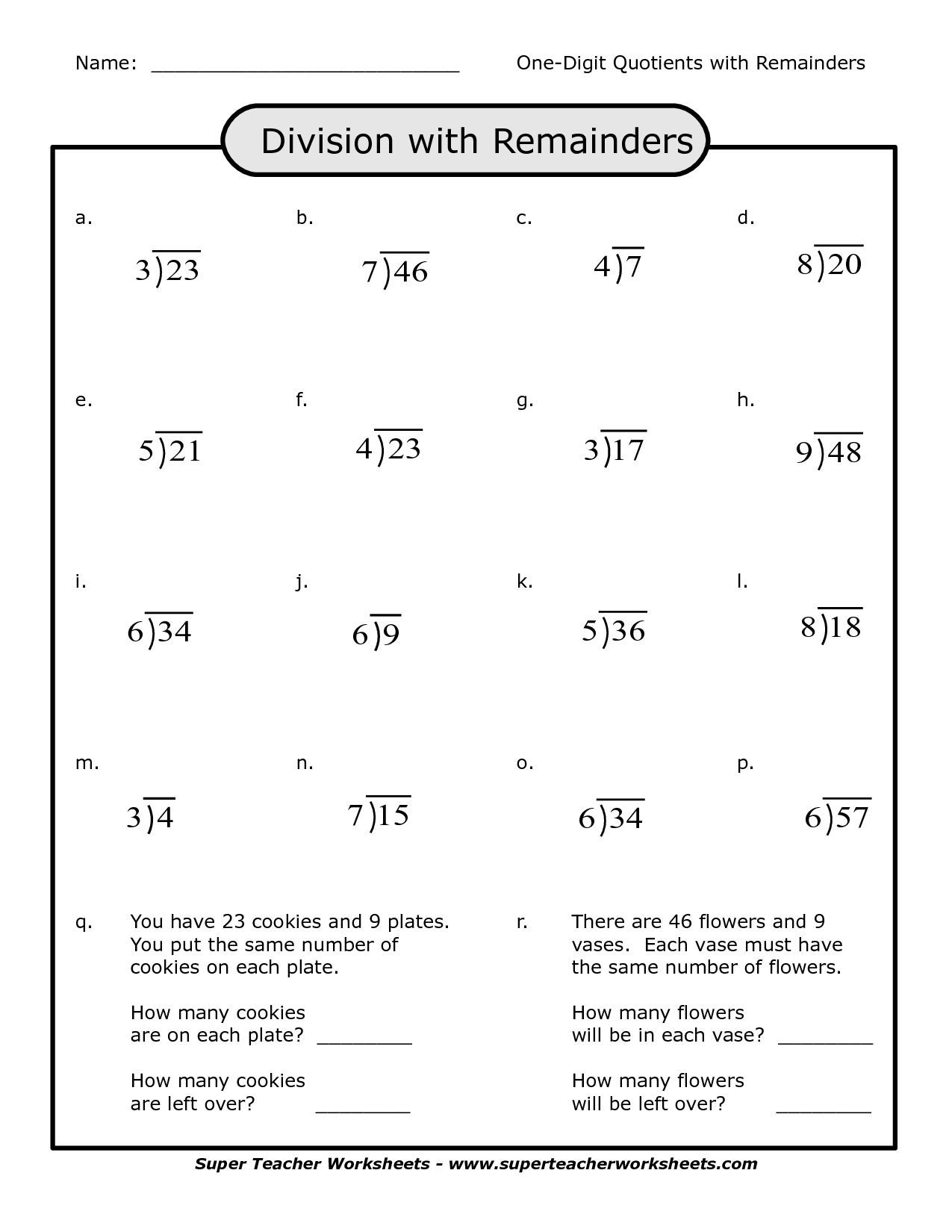 Super Teacher Worksheets Long Division Long Division Worksheets