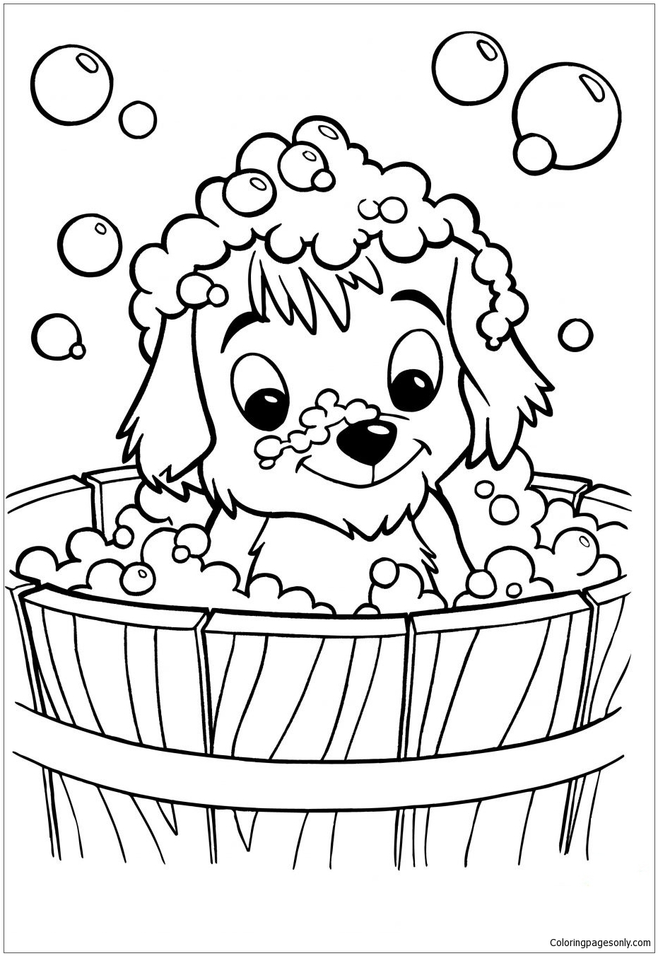 Surging Cute Puppy Coloring Page Free Printable Coloring Pages