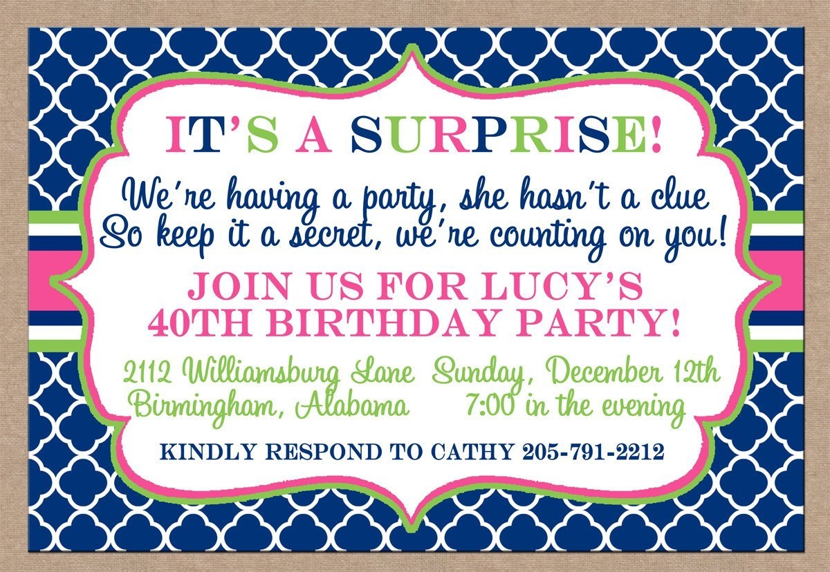 surprise party invitation template
