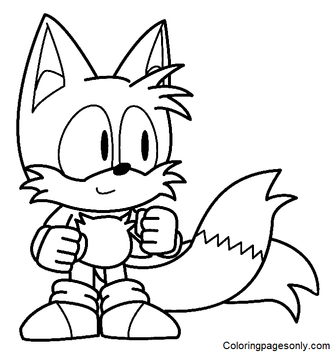 Tails Coloring Pages
