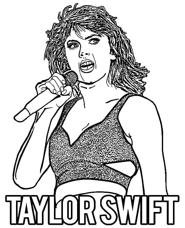 taylor swift free coloring pages