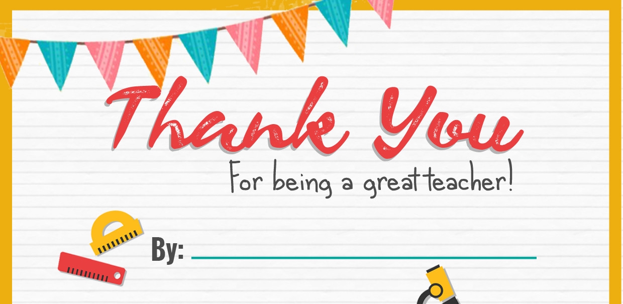 free printable thank you teacher card