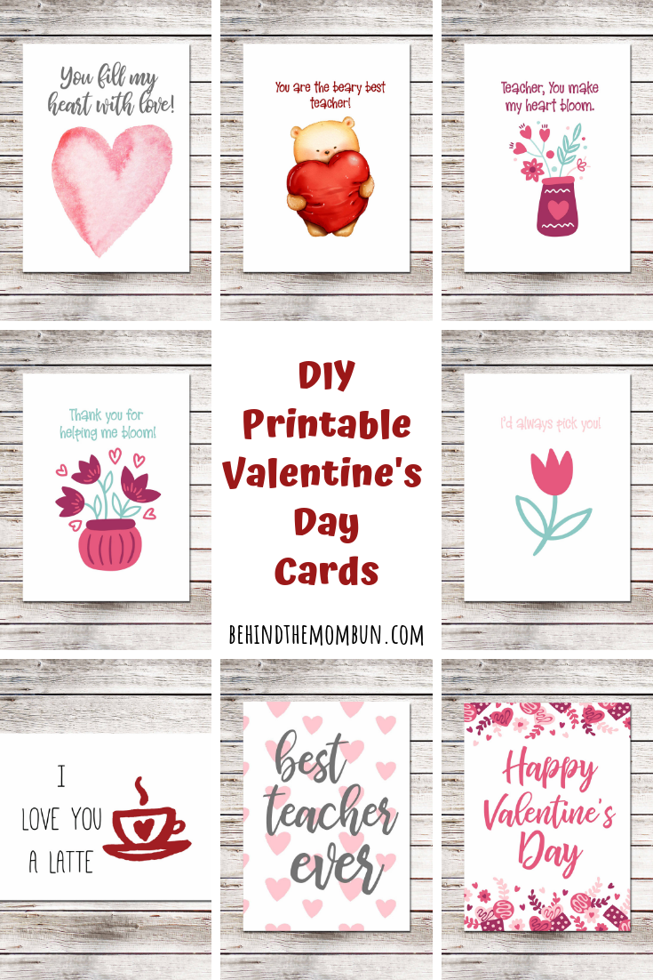 free printable valentine cards for students from teacher