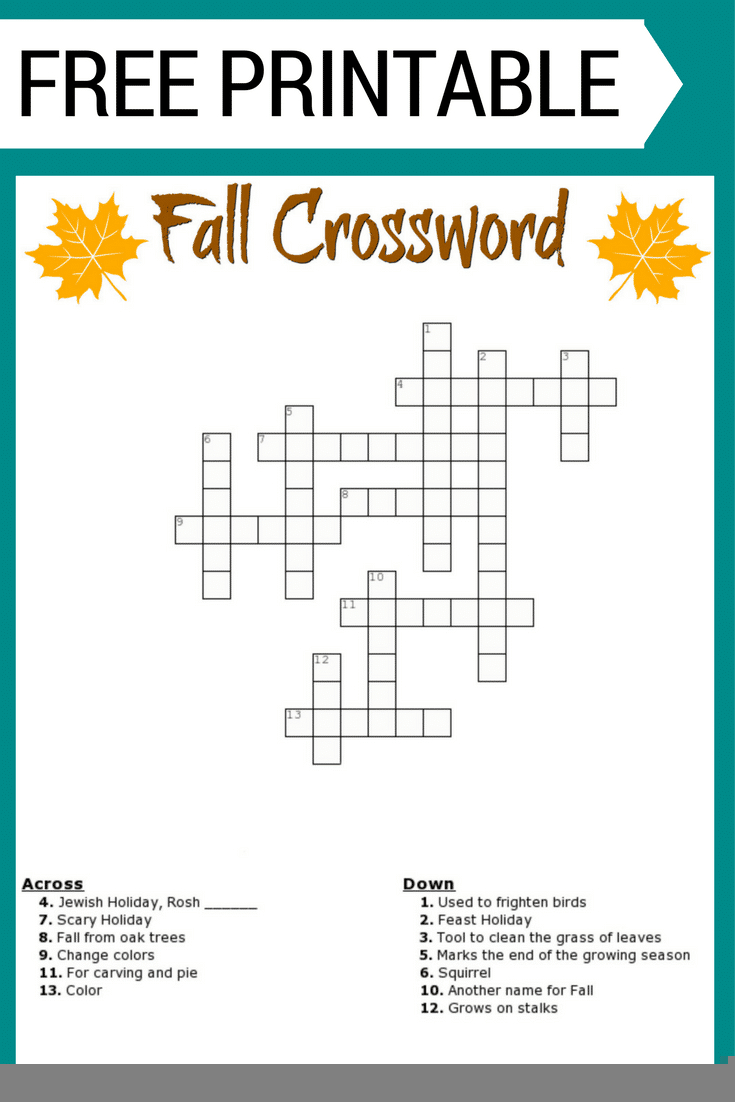 Teenage Crossword Puzzles Printable Free Printable Crossword Puzzles
