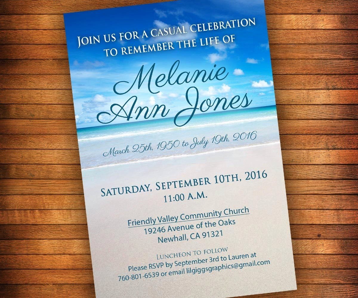 celebration of life invitations templates free