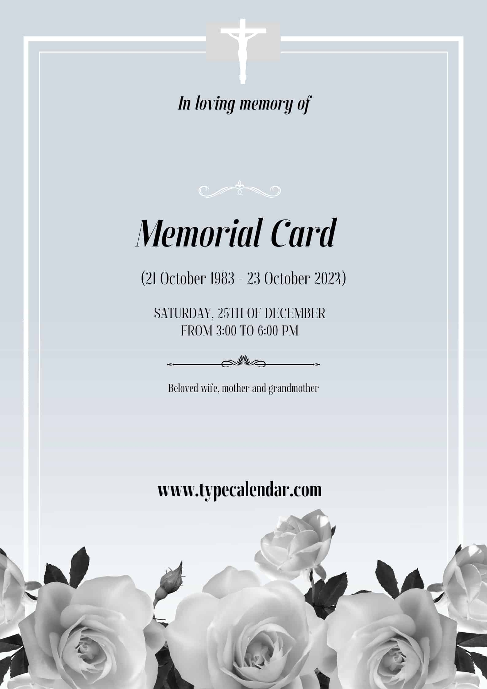 Template Funeral Memorial Cards Ideas Outlet Dev techtatva manipal edu