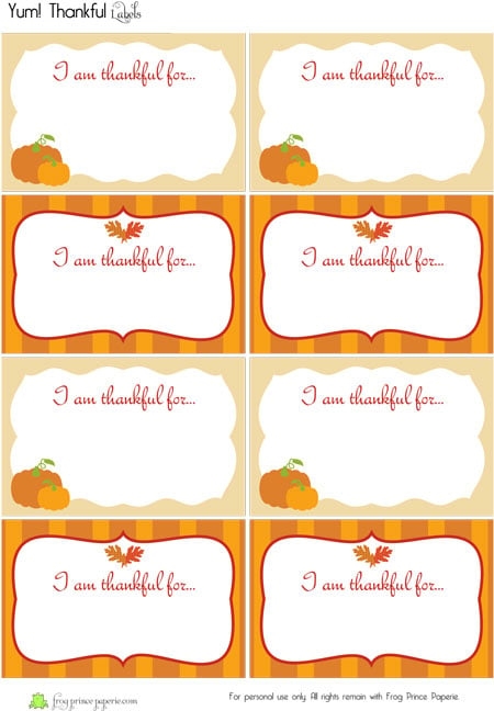 Thankful For YOU Free Printable Frog Prince Paperie