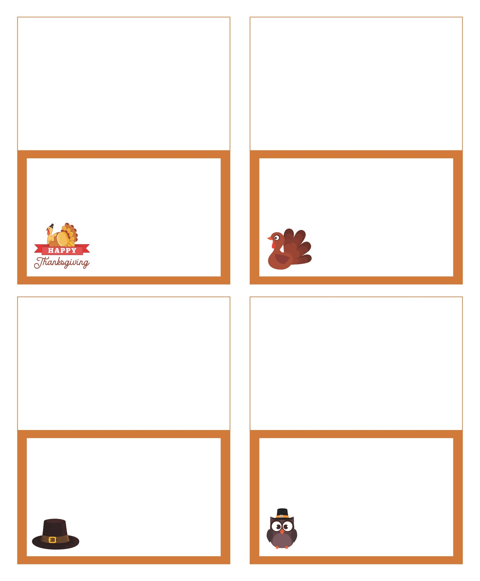free printable place cards template thanksgiving
