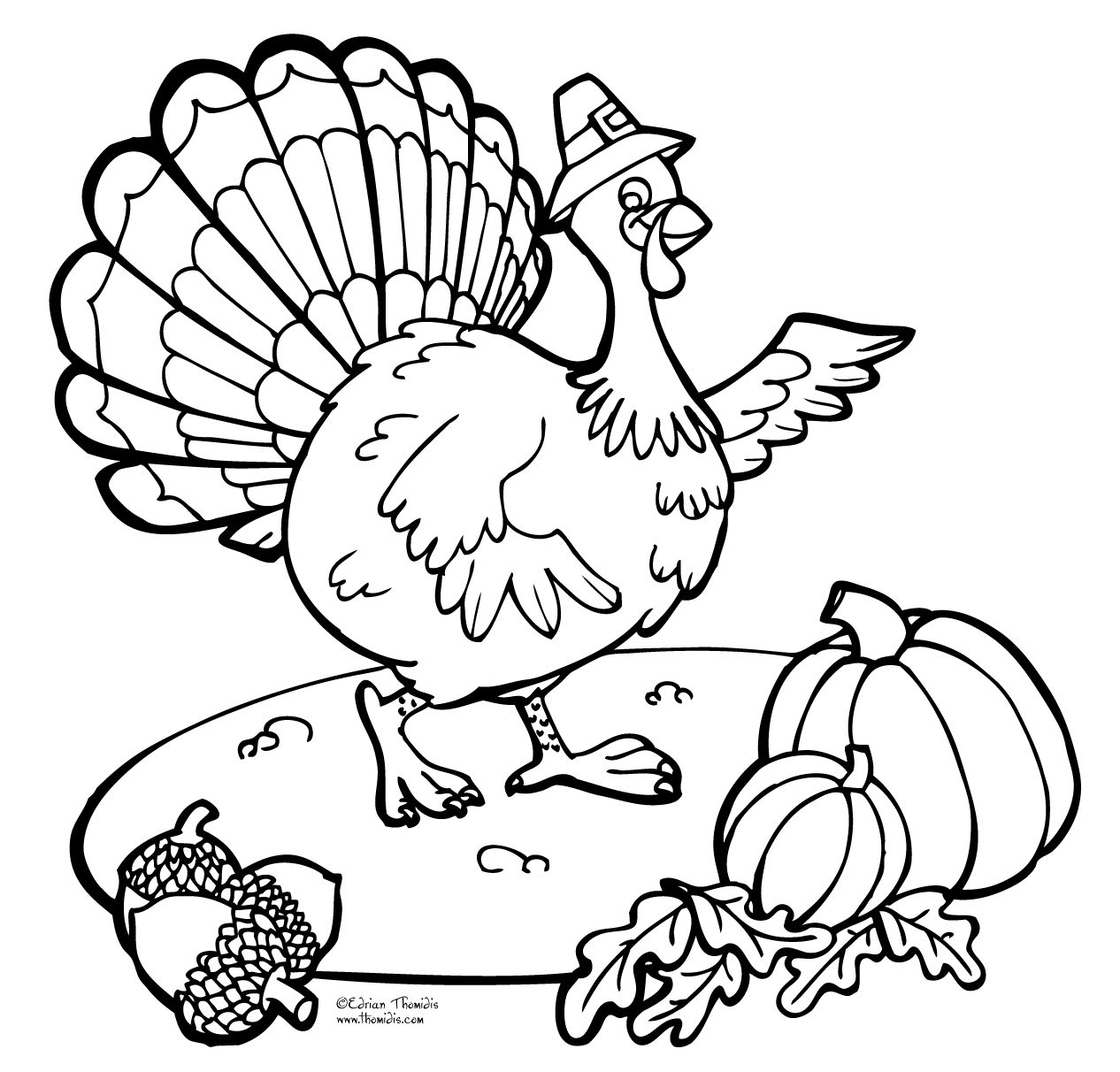 Thanksgiving turkey coloring page Coloring Page Book