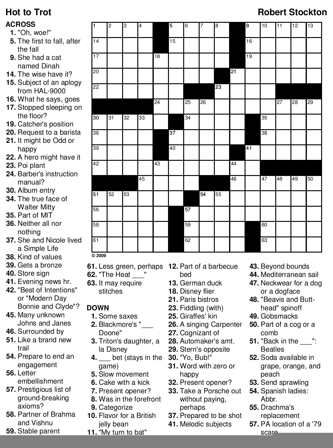 The Daily Commuter Crossword Puzzle Printable Pdf Free Printable Online
