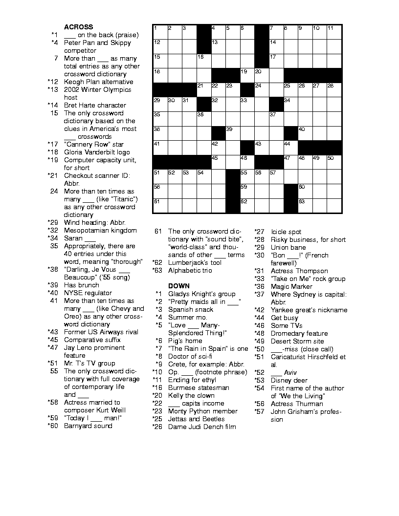 the daily commuter crossword puzzle printable free