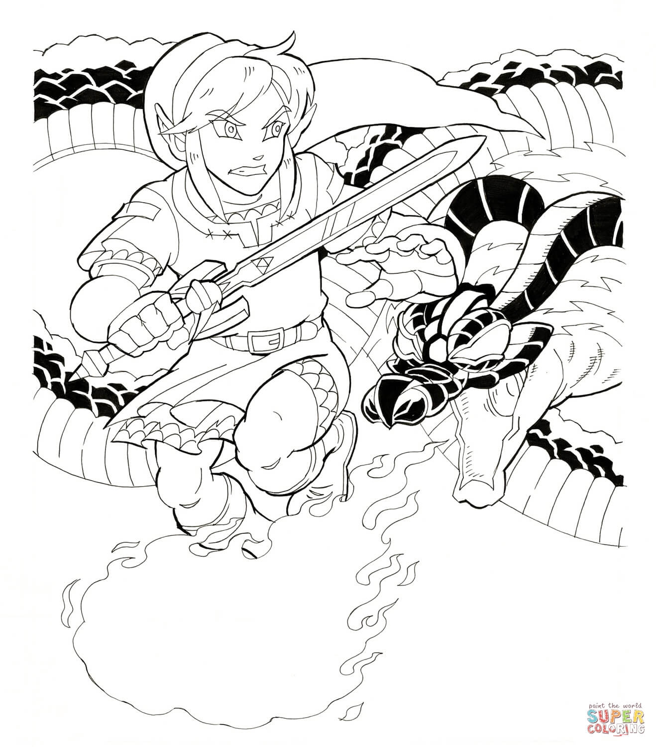 The Legend Of Zelda Coloring Pages Coloring Home