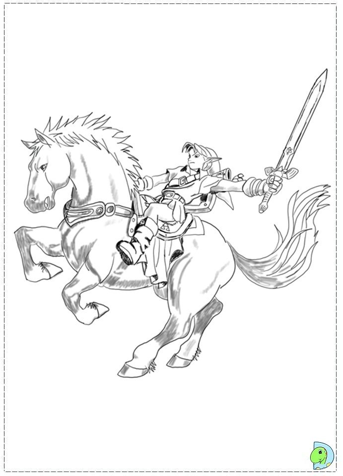 Legend Of Zelda Coloring Pages