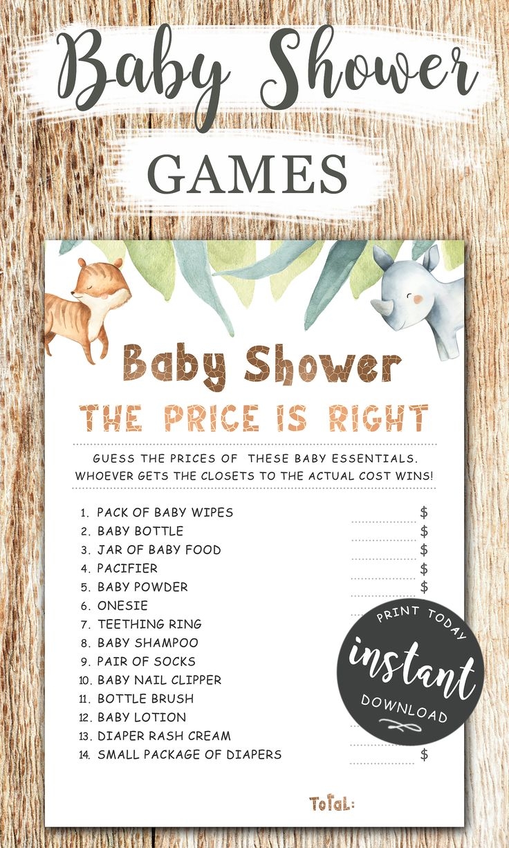 printable baby shower games jungle theme