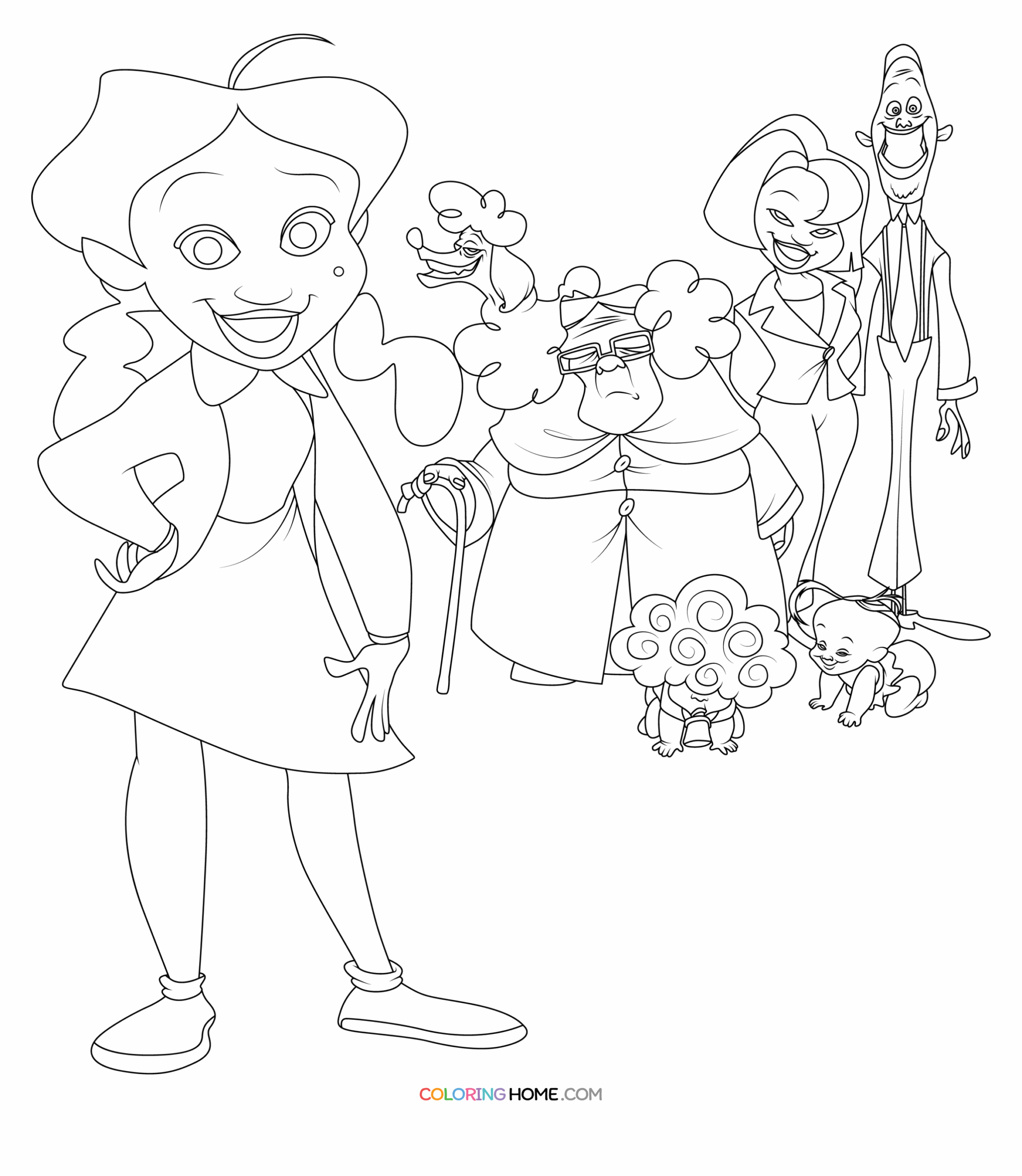 The Proud Family Coloring Page Coloring Home