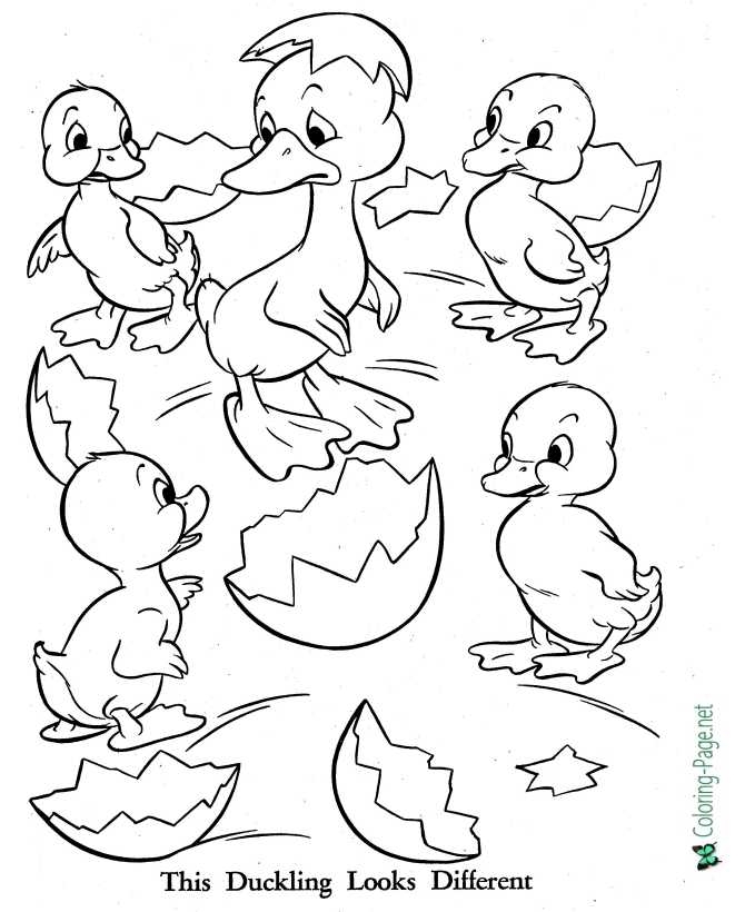 The Ugly Duckling Coloring Pages Fairy Tales