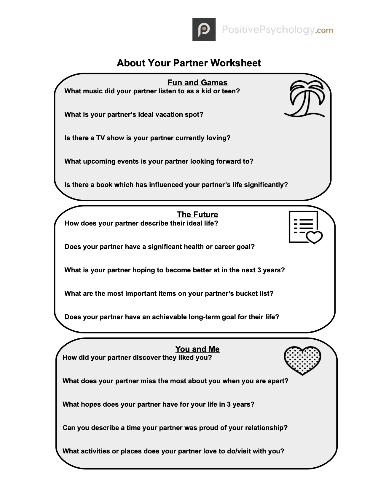 Therapist Aid Couples Worksheet TherapistAidWorksheets