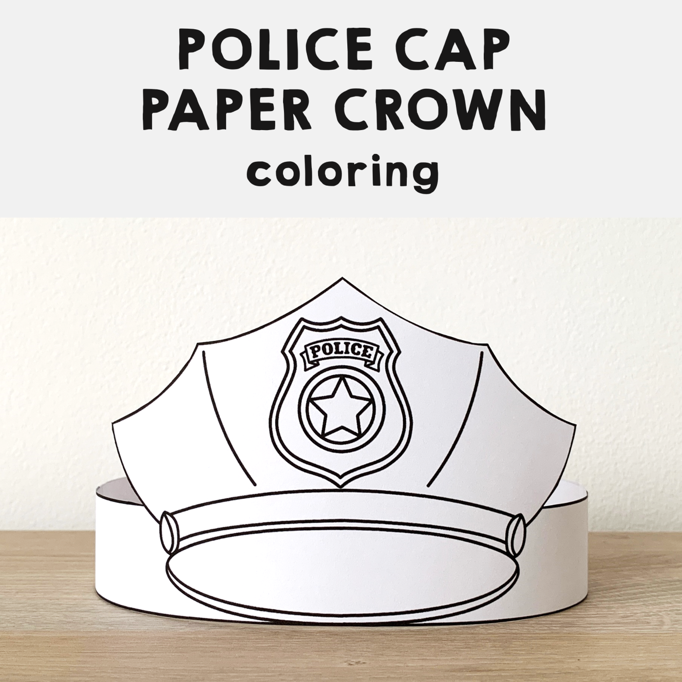 These Police Hat Paper Crowns Are Great For A Cute School Craft Project 