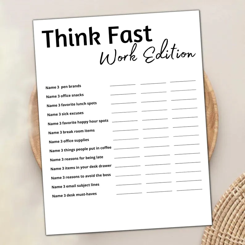 printable office games
